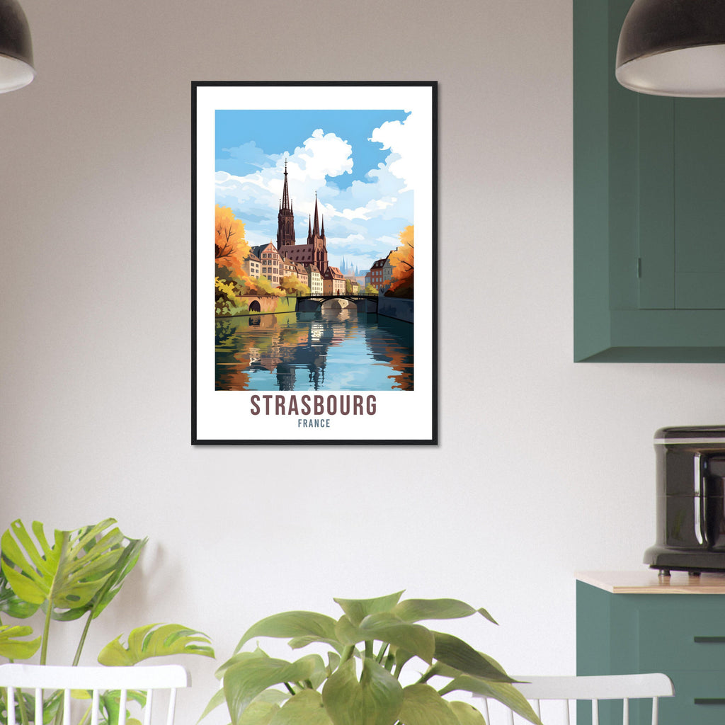 Strasbourg Travel Print Wall Art France Wall Hanging Home Décor Strasbourg Gift Art Lover France Art Lover Gift Strasbourg City Travel Print