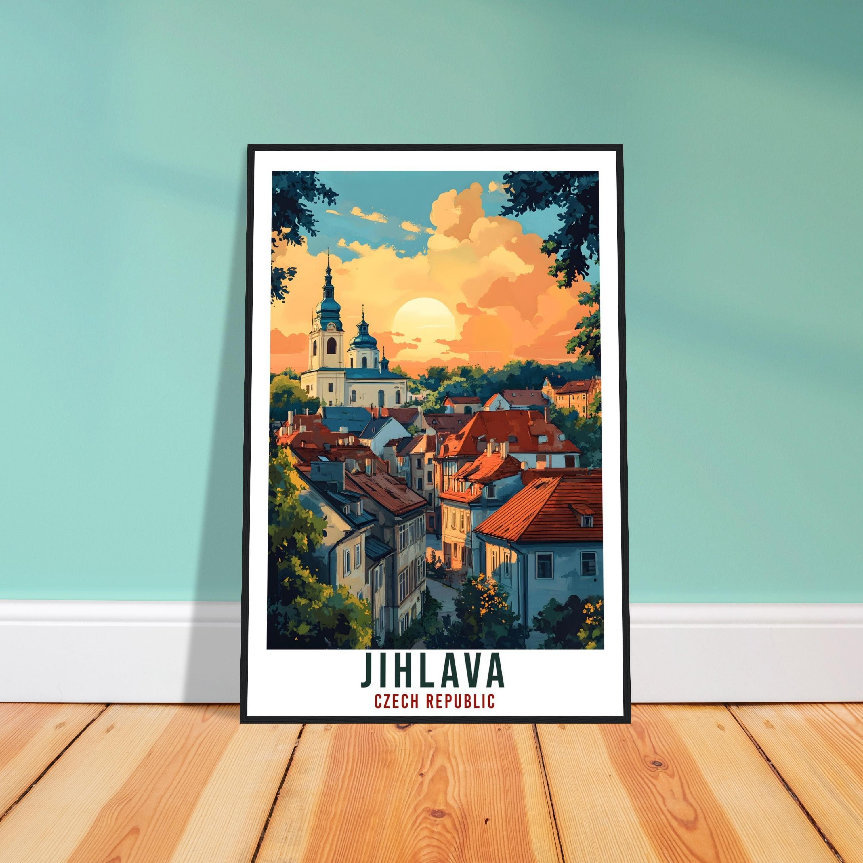 Jihlava Travel Print Czech Republic Home Decor Jihlava Wall Art Gift Wall Hanging Art Lover Jihlava Czechia Artwork Travel Poster Travel Art