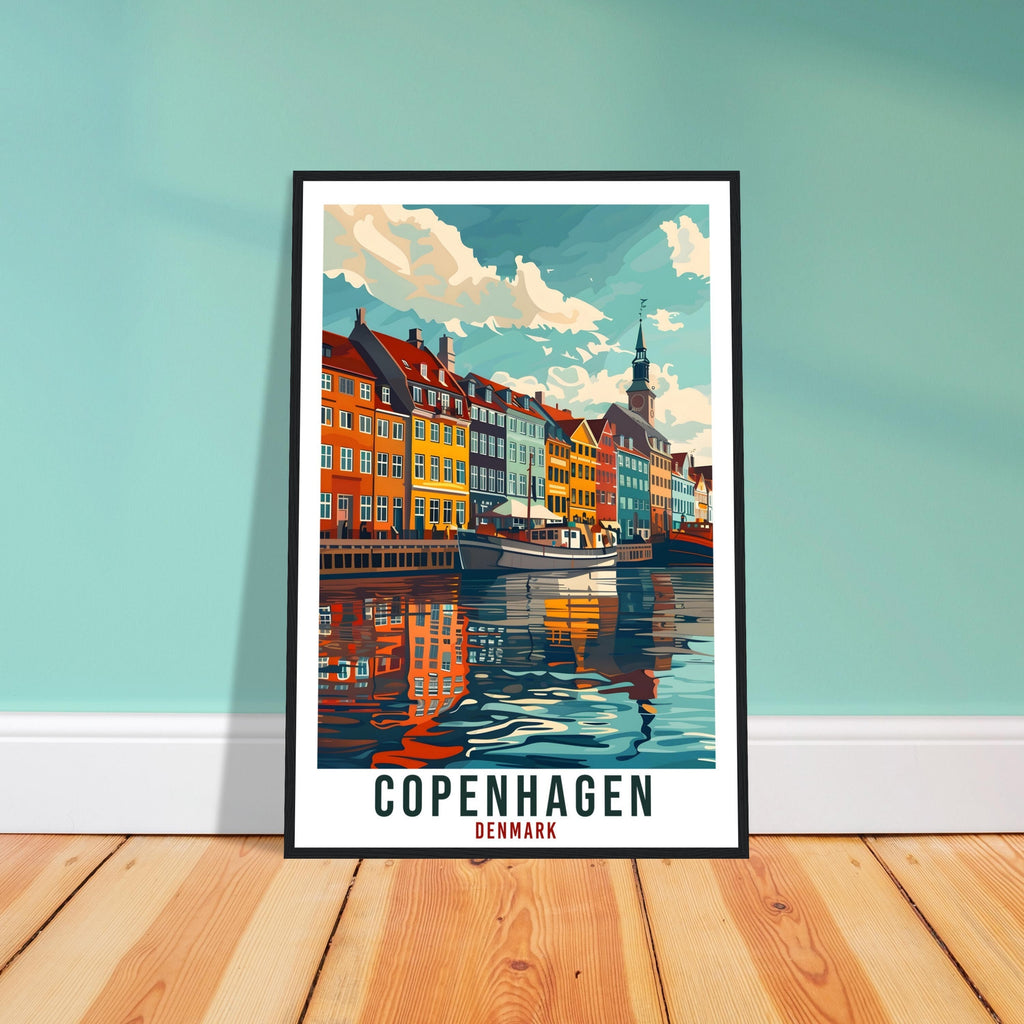 Copenhagen Danish Travel Print Denmark Wall Art Wall Hanging Home Living Décor Copenhagen Gift Art Lovers Denmark Artwork Gift Travel Poster