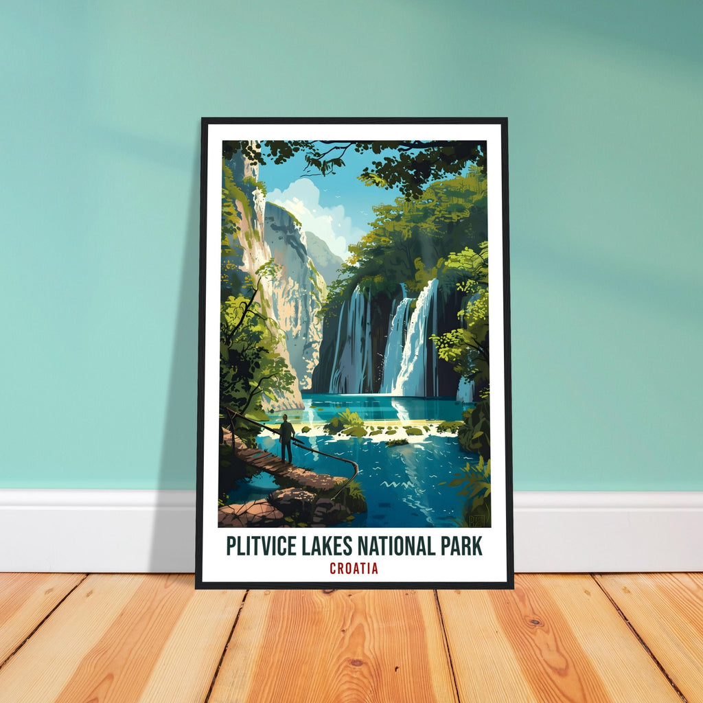 Plitvice Lakes National Park Travel Print Croatia Wall Art Wall Hanging Home Décor Plitvice Lakes Artwork Gift Croatia Holiday Travel Poster