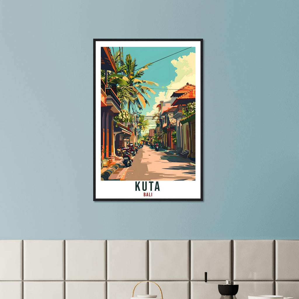 Kuta Bali Travel Print Bali Wall Art Wall Hanging Home Décor Kuta Gift Landmark Artwork Travel Art Lovers Indonesia Kuta Travel Poster