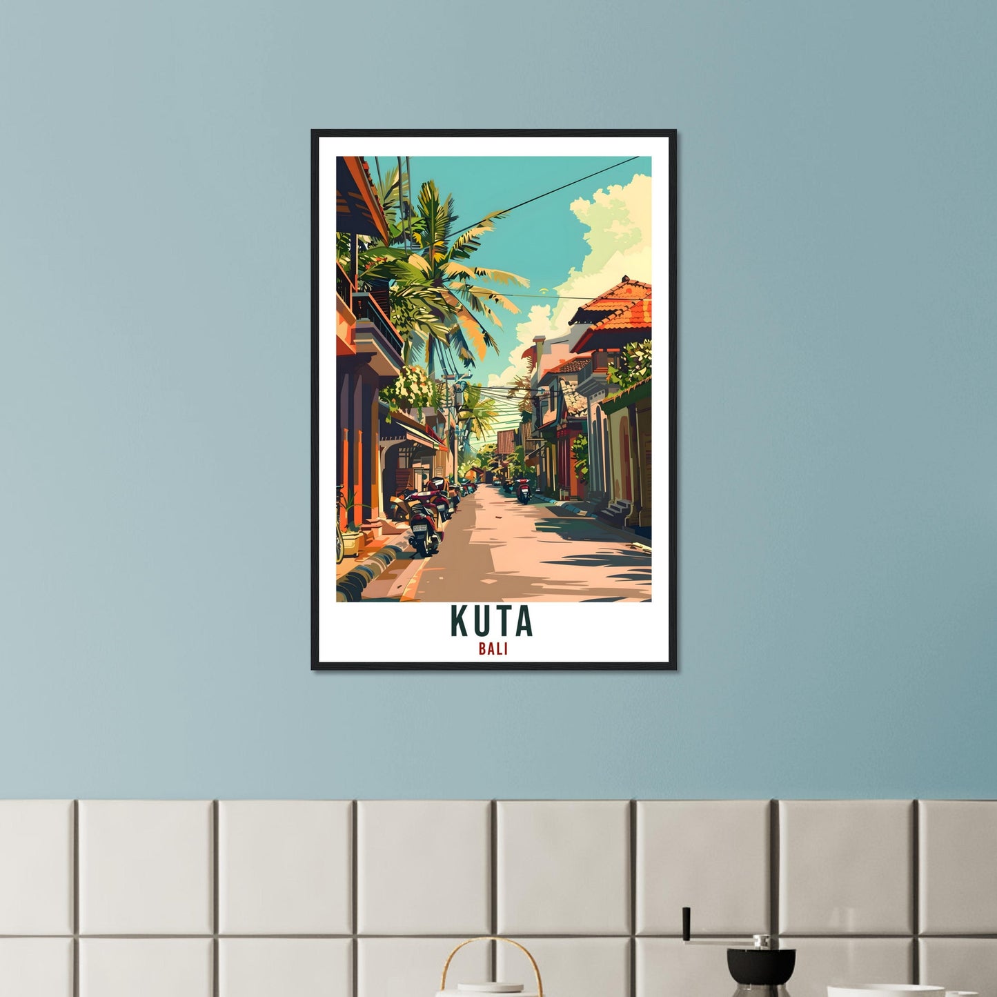 Kuta Bali Travel Print Bali Wall Art Wall Hanging Home Décor Kuta Gift Landmark Artwork Travel Art Lovers Indonesia Kuta Travel Poster