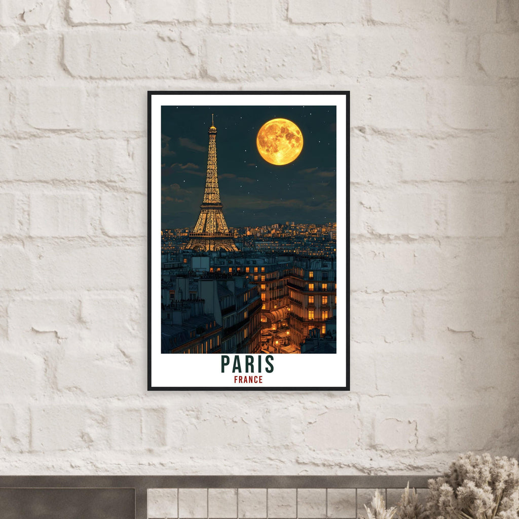 Paris Travel Print Eiffel Tower At Night Home Decor Paris Wall Art Gift Wall Hanging Art Lover Paris France Artwork Travel Poster Travel Art