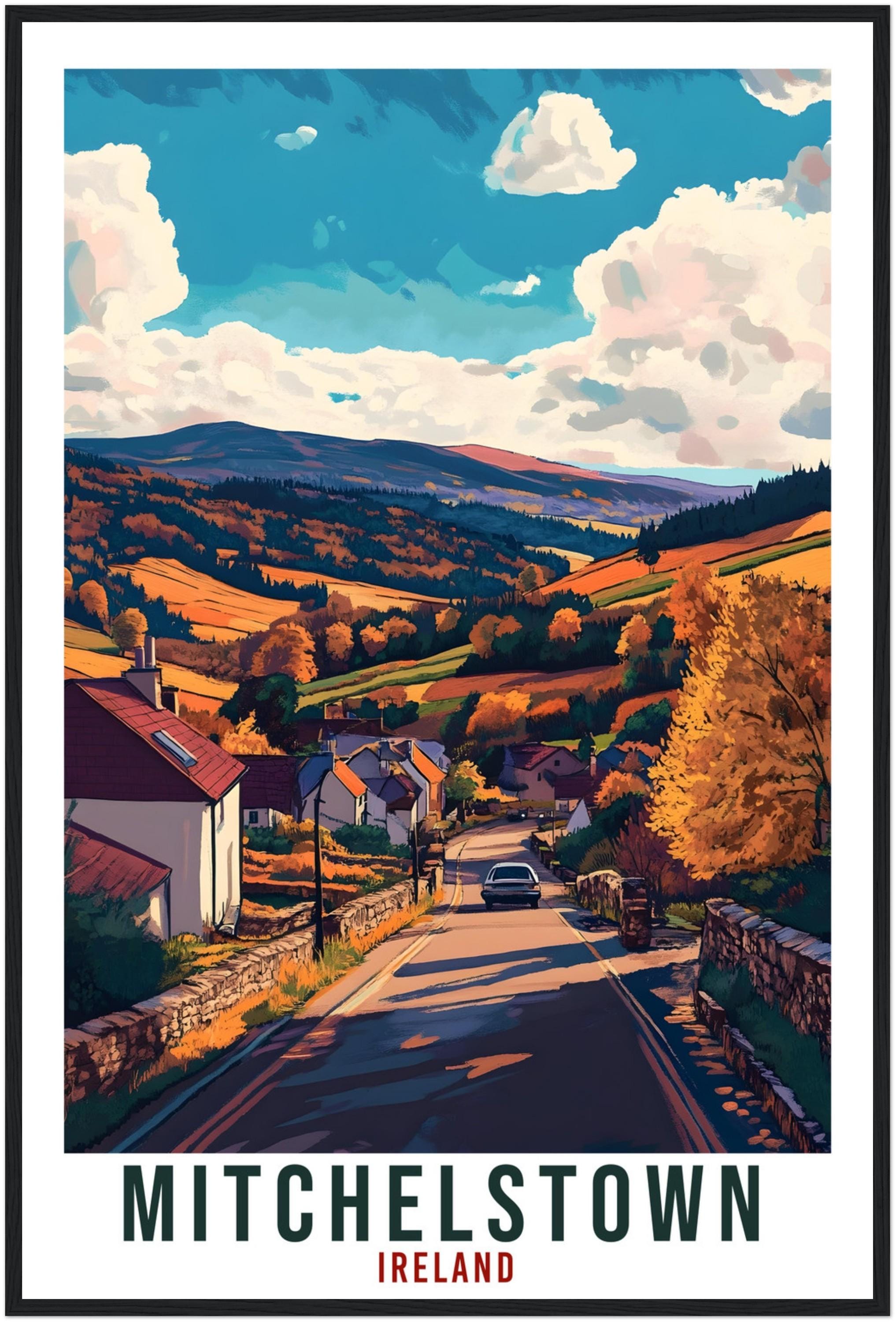 Mitchelstown Travel Print Ireland Home Decor Mitchelstown Wall Art Gift Wall Hanging Mitchelstown Irish Artwork Travel Poster Ireland Travel