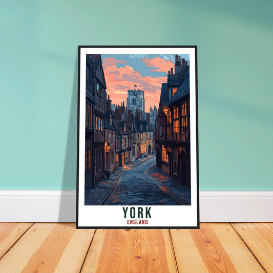 York Travel Print England Home Decor York Wall Art Gift Wall Hanging Art Lover York England Artwork Travel Poster York UK Travel Art
