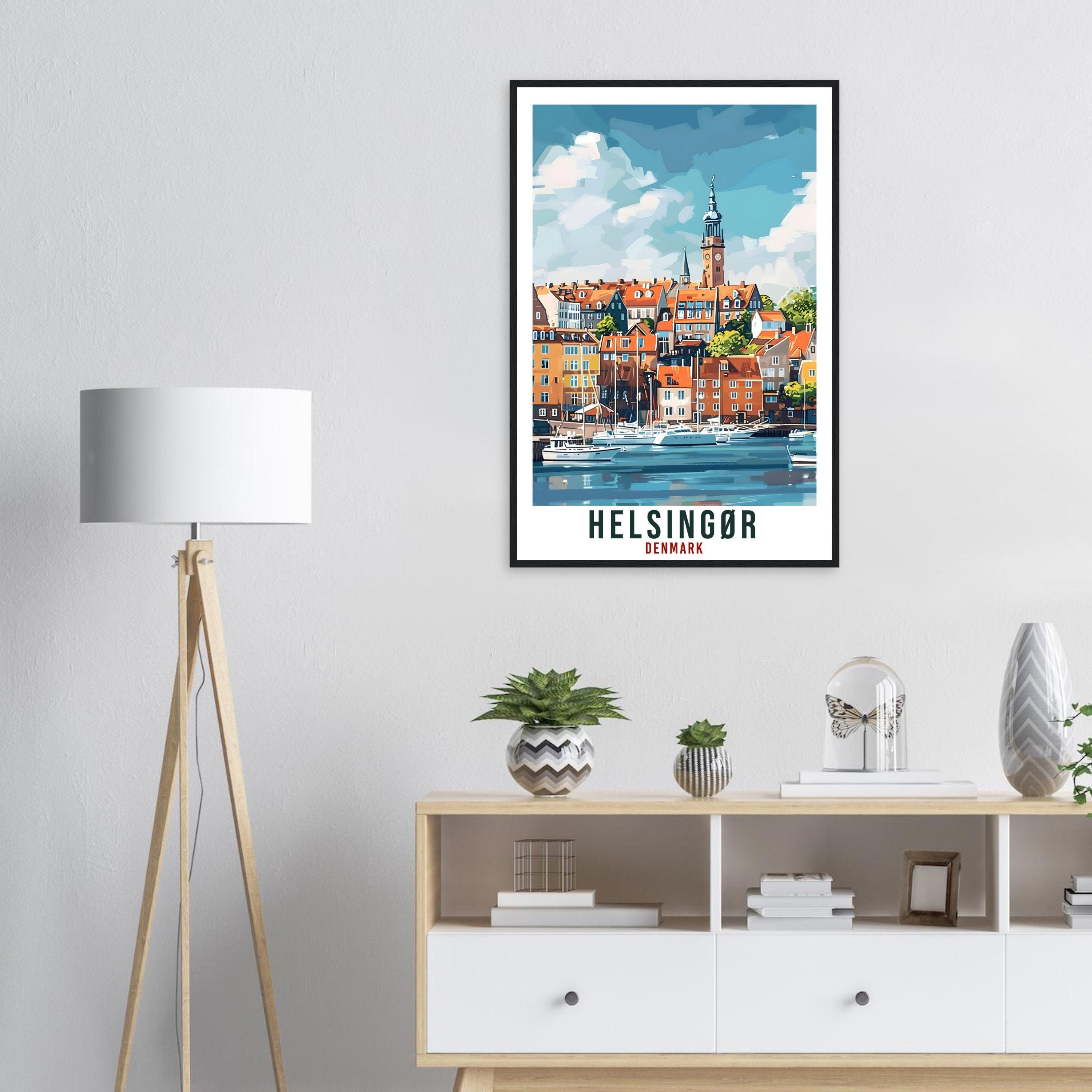 Helsingør Travel Poster Denmark Wall Art Wall Hanging Home Living Décor Helsingør Gift Art Lovers Denmark Artwork Gift Danish Travel Print