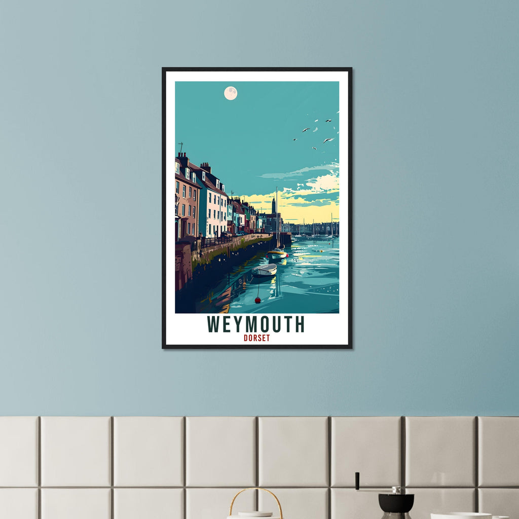 Weymouth Travel Print Dorset Wall Art Home Decor Wall Hanging Travel Art Gift Weymouth Travel Poster England Landscape Artwork Art Lover