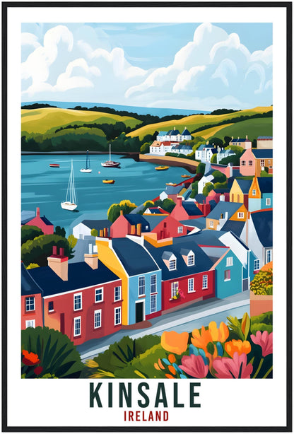 Kinsale Travel Print Ireland Home Decor Kinsale Wall Art Wall Hanging Art Lover Irish Artwork Travel Poster Kinsale Ireland Travel Art Gift