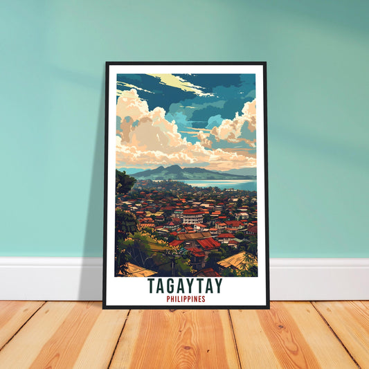 Tagaytay Philippines Travel Print City Wall Art Wall Hanging Home Décor Tagaytay Gift Landmark Artwork Travel Art Philippines Travel Poster