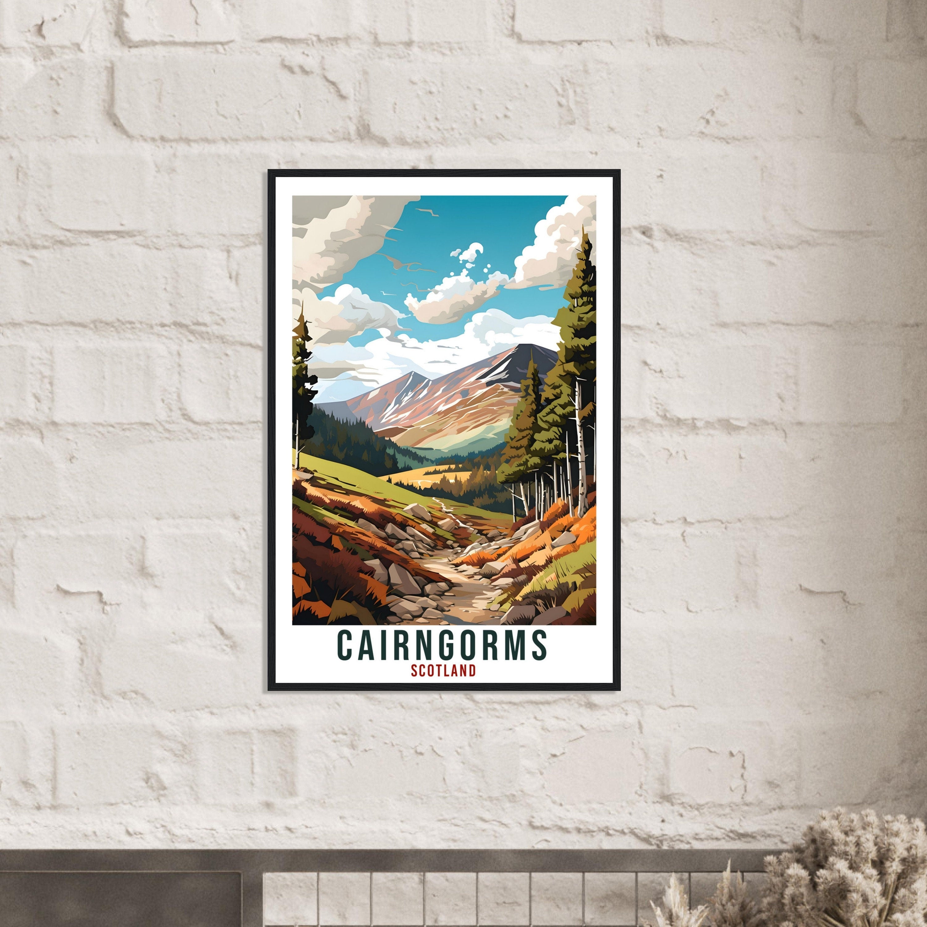 Cairngorms Travel Print Scotland Wall Art Home Decor Wall Hanging Travel Art Gift Cairngorms Travel Poster Scotland Landscape Artwork Lover