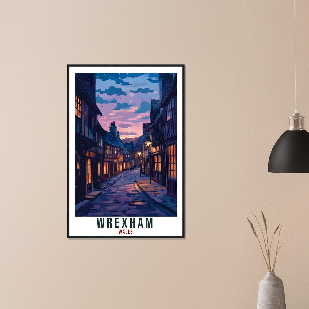 Wrexham Travel Print Wales Home Decor Wrexham Wall Art Wall Hanging Art Lover Wales Artwork Travel Poster Wales Wrexham Travel Art Gift