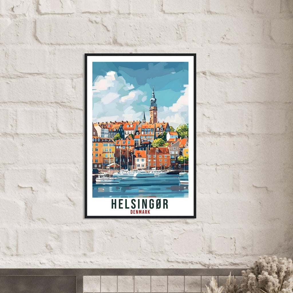 Helsingør Travel Poster Denmark Wall Art Wall Hanging Home Living Décor Helsingør Gift Art Lovers Denmark Artwork Gift Danish Travel Print
