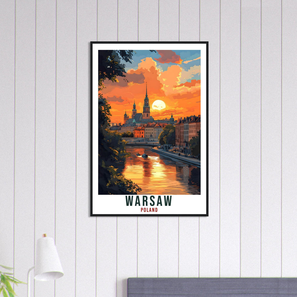 Warsaw Travel Print Poland Home Decor Warsaw Wall Art Gift Wall Hanging Art Lover Warsaw Polish Artwork Travel Poster Poland Travel Art