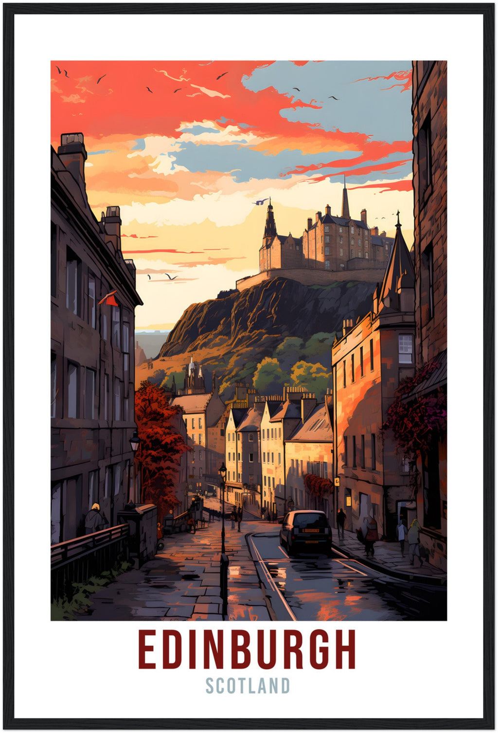Edinburgh City Print Edinburgh Home Decor Scottish City Art Print Edinburgh Wall Art Scotland Enthusiast Holiday Gift Wall Hanging Edinburgh