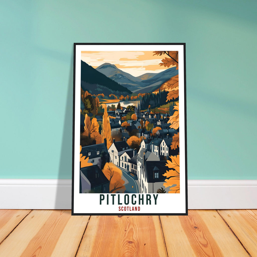 Pitlochry Travel Print Scotland Home Decor Pitlochry Wall Art Wall Hanging Art Lover Scotland Artwork Travel Poster Pitlochry Travel Art