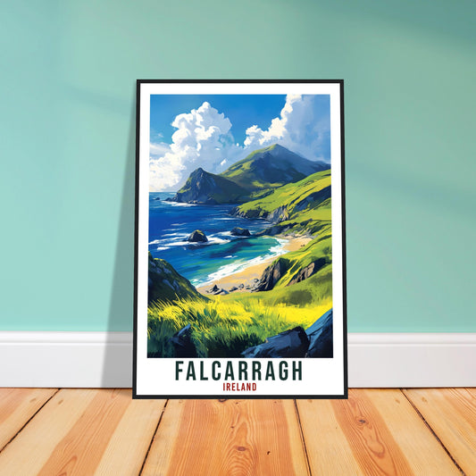Falcarragh Travel Print Ireland Home Decor Donegal Wall Art Gift Wall Hanging Falcarragh Irish Artwork Travel Poster Ireland Travel Art