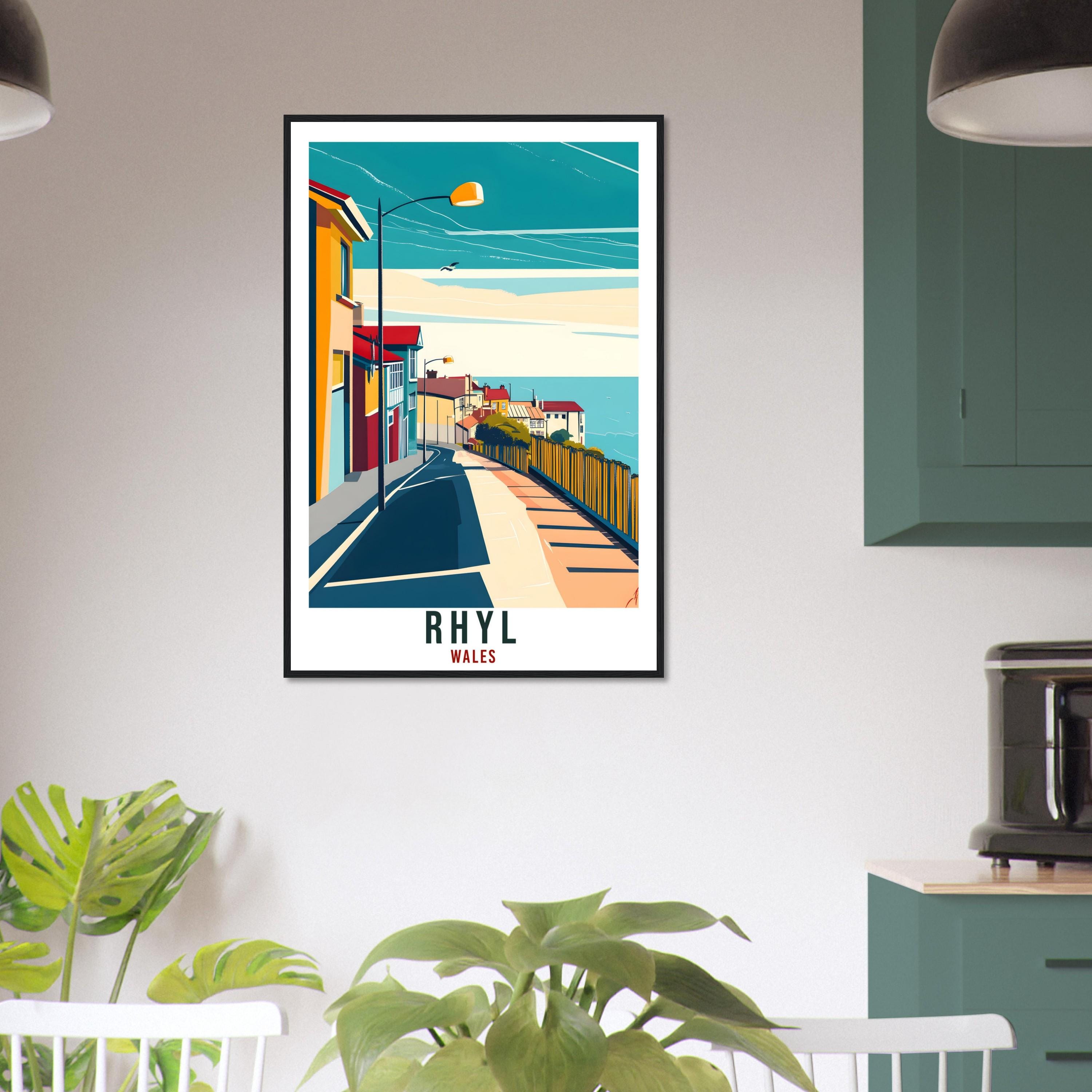 Rhyl Travel Print Wales Home Decor Rhyl Wall Art Wall Hanging Art Lover Wales Artwork Travel Poster Wales Rhyl Travel Artwork Rhyl Gift