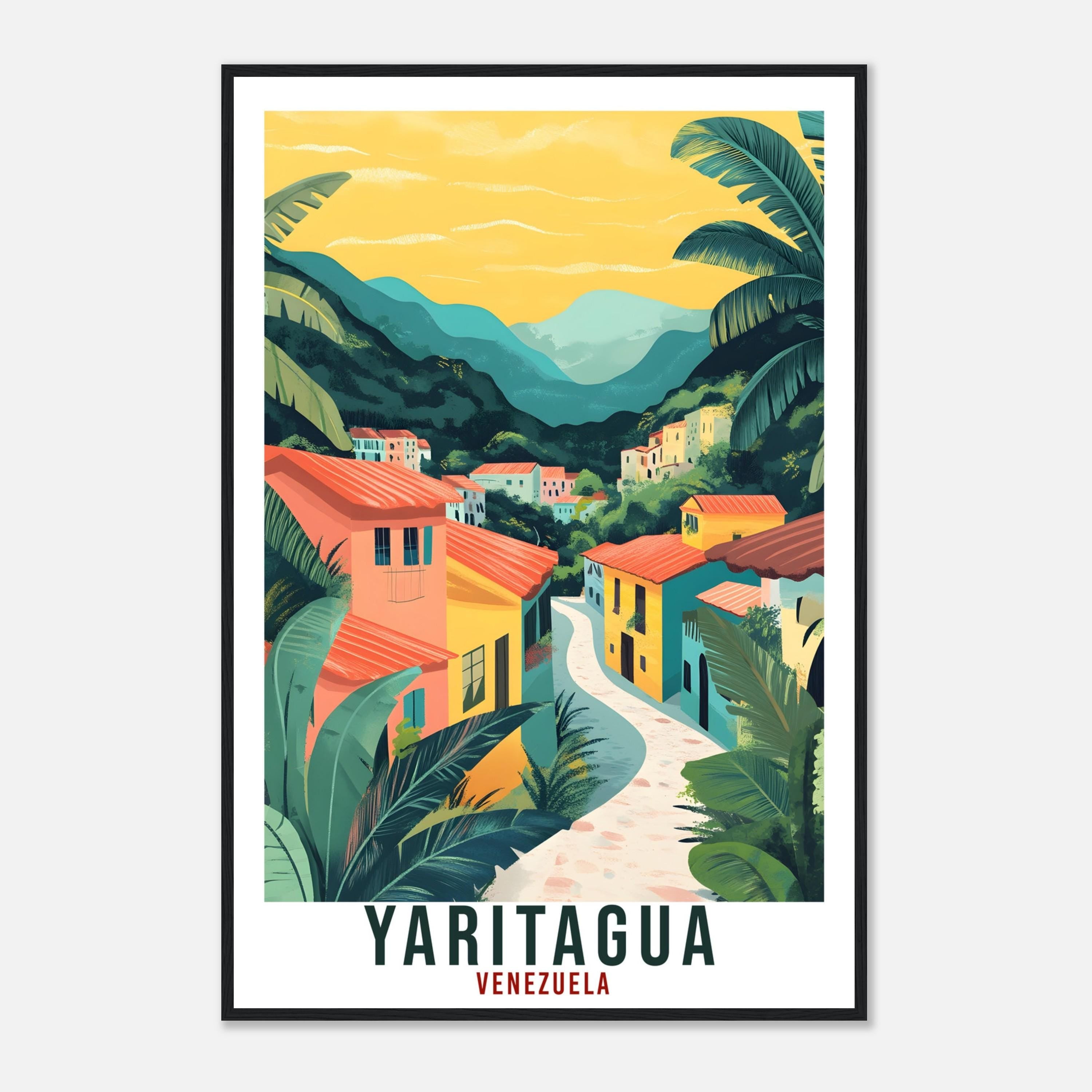 Yaritagua Travel Print Venezuela Home Decor Wall Art Gift Wall Hanging Art Lover Yaritagua Venezuelan Artwork Travel Poster Travel Gift