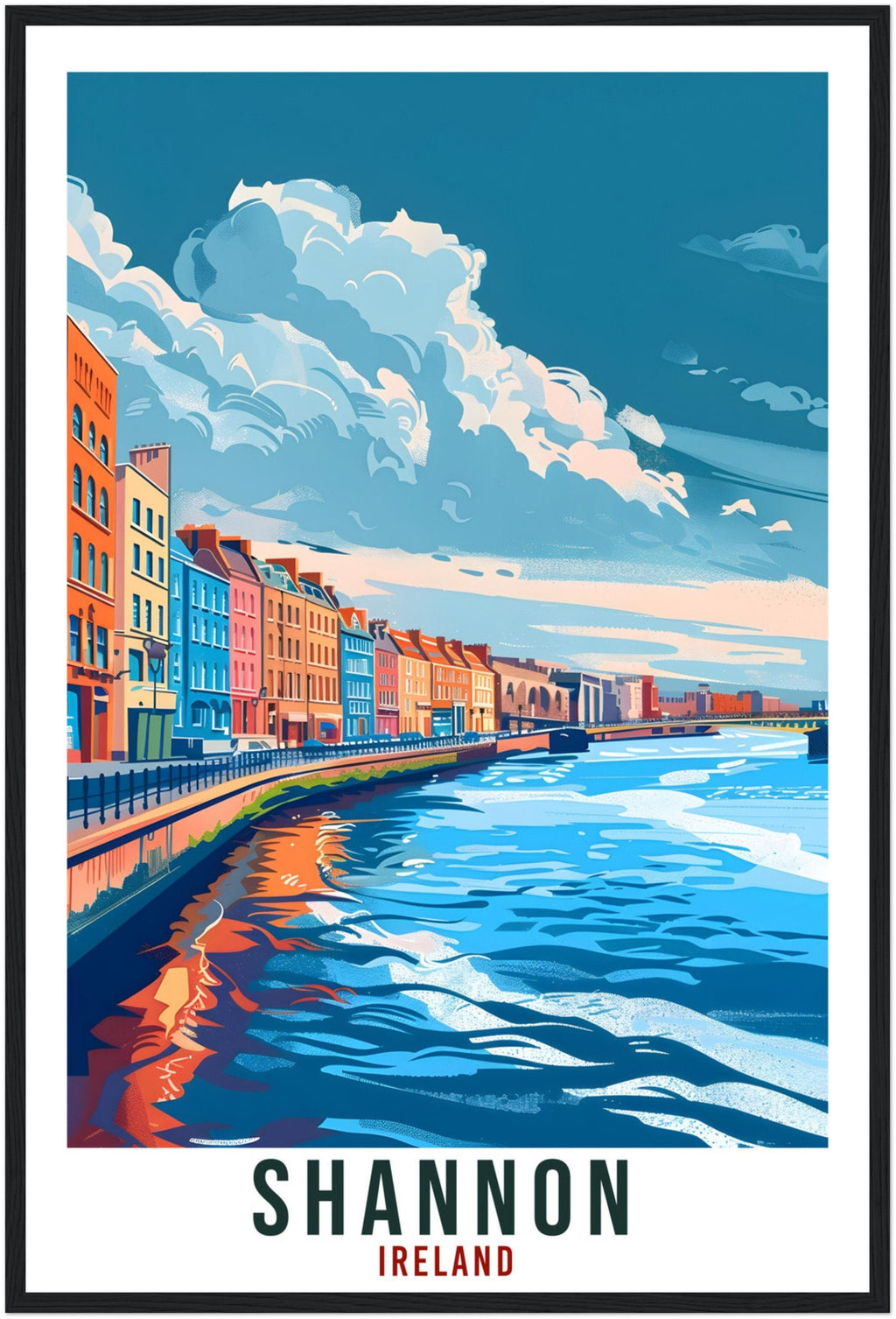 Shannon Travel Print Ireland Wall Art Wall Hanging Home Living Décor Shannon Gift Art Lovers Gift Irish Artwork Gift Ireland Travel Poster