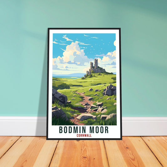 Bodmin Moor Travel Print Cornwall Wall Art Wall Hanging Travel Art Gift Bodmin Moor Travel Poster England Landscape Artwork Art Lover Gift