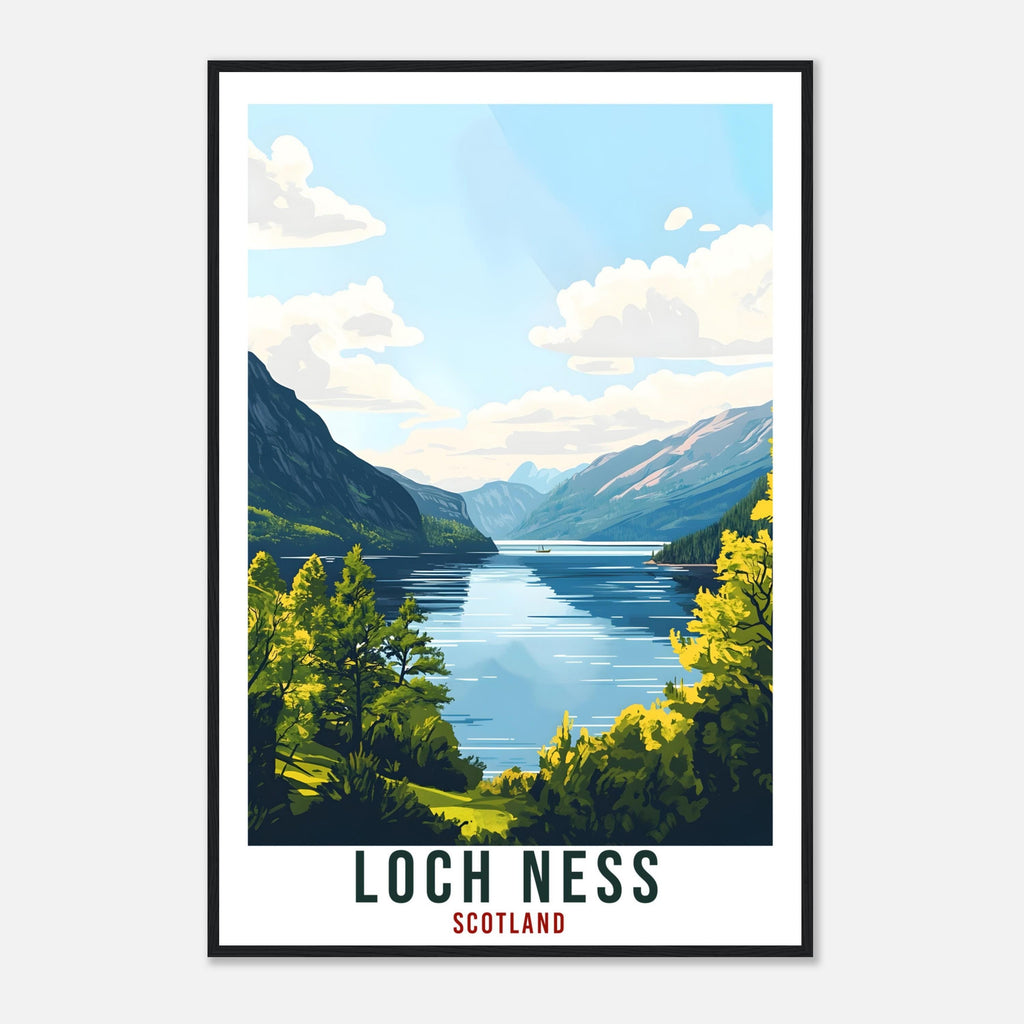 Loch Ness Travel Print Scotland Home Decor Loch Ness Wall Art Wall Hanging Art Lover Scotland Artwork Travel Poster Loch Ness Travel Art