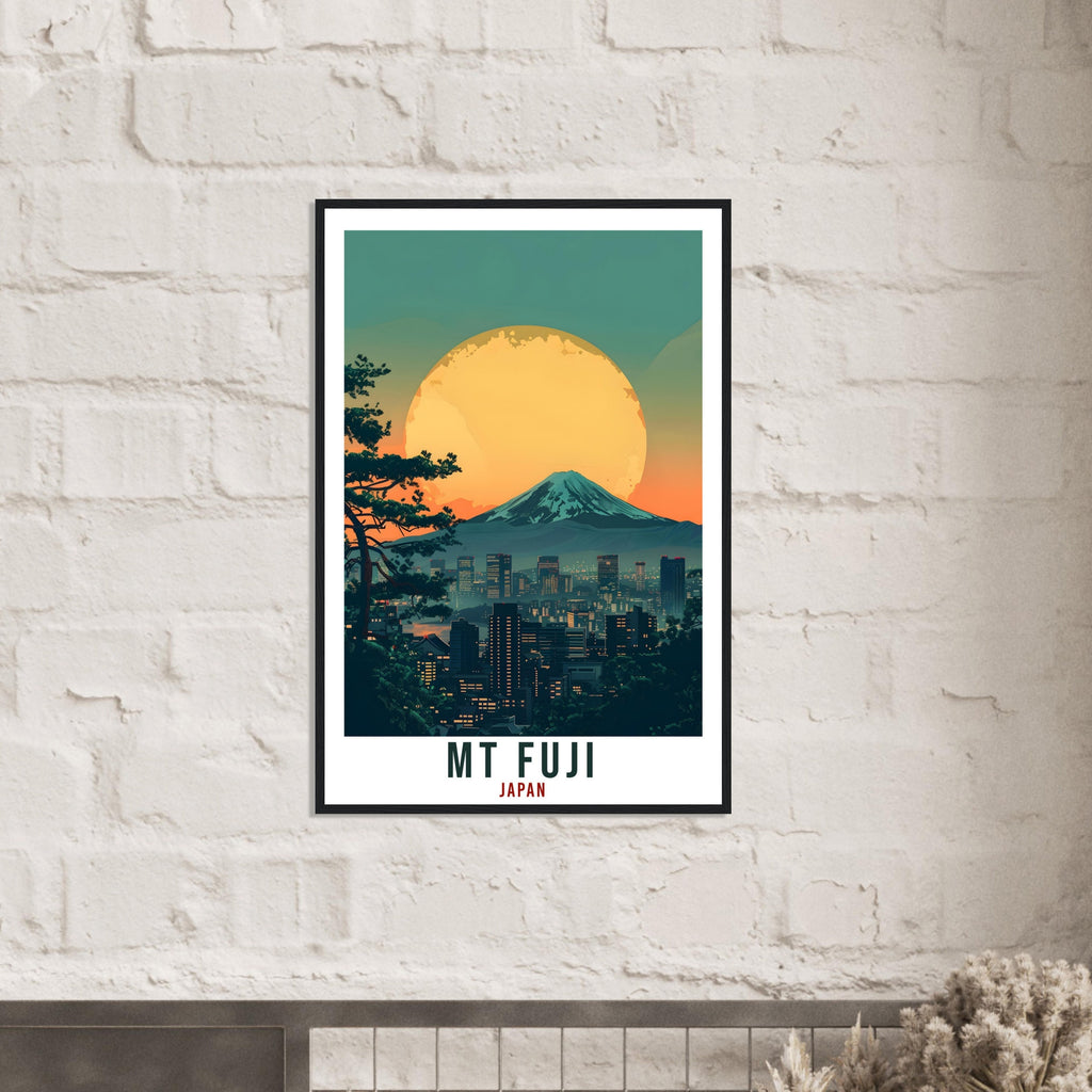 Mt Fuji Travel Print Japan Home Decoration Wall Art Gift Wall Hanging Art Lover Japanese Artwork Japan Mount Fuji Travel Poster Sunset Print