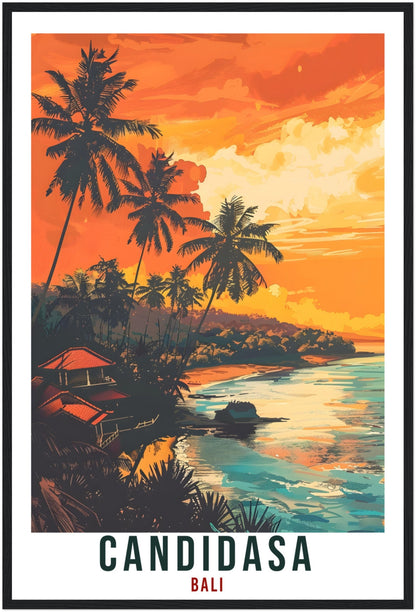 Candidasa Bali Travel Print Bali Wall Art Wall Hanging Home Décor Candidasa Gift Landmark Artwork Travel Indonesia Candidasa Travel Poster