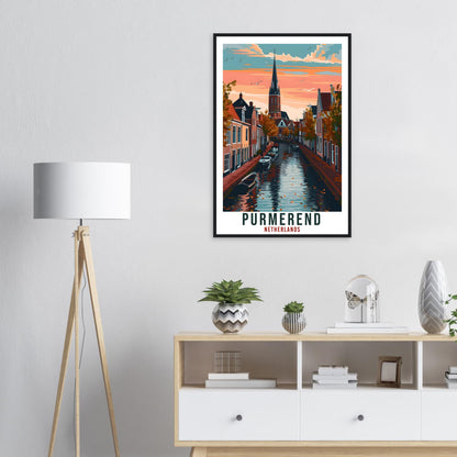 Purmerend Travel Print Wall Art Purmerend Wall Hanging Home Décor Gift Art Lovers Netherlands Artwork Gift Print Purmerend Landmark Poster