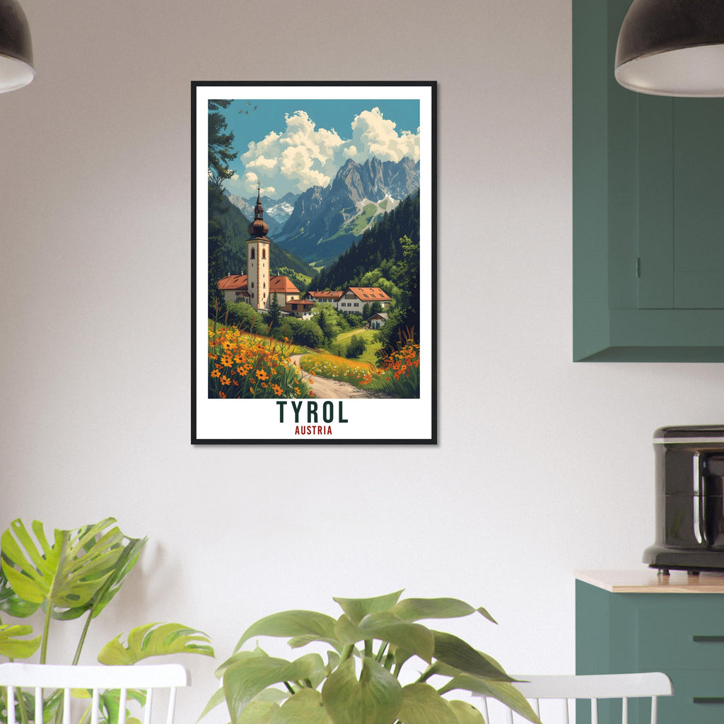 Tyrol Gift Travel Print Austria Home Decoration Tyrol Austrian City Wall Art Gift Wall Hanging Art Lover Austria Artwork Tyrol Travel Poster
