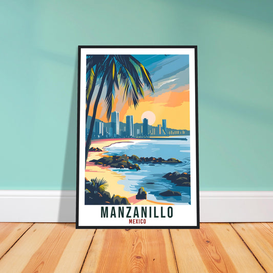Manzanillo Mexico Travel Print Mexico Wall Art Wall Hanging Home Décor Manzanillo Gift Mexico Landmark Artwork South America Travel Poster