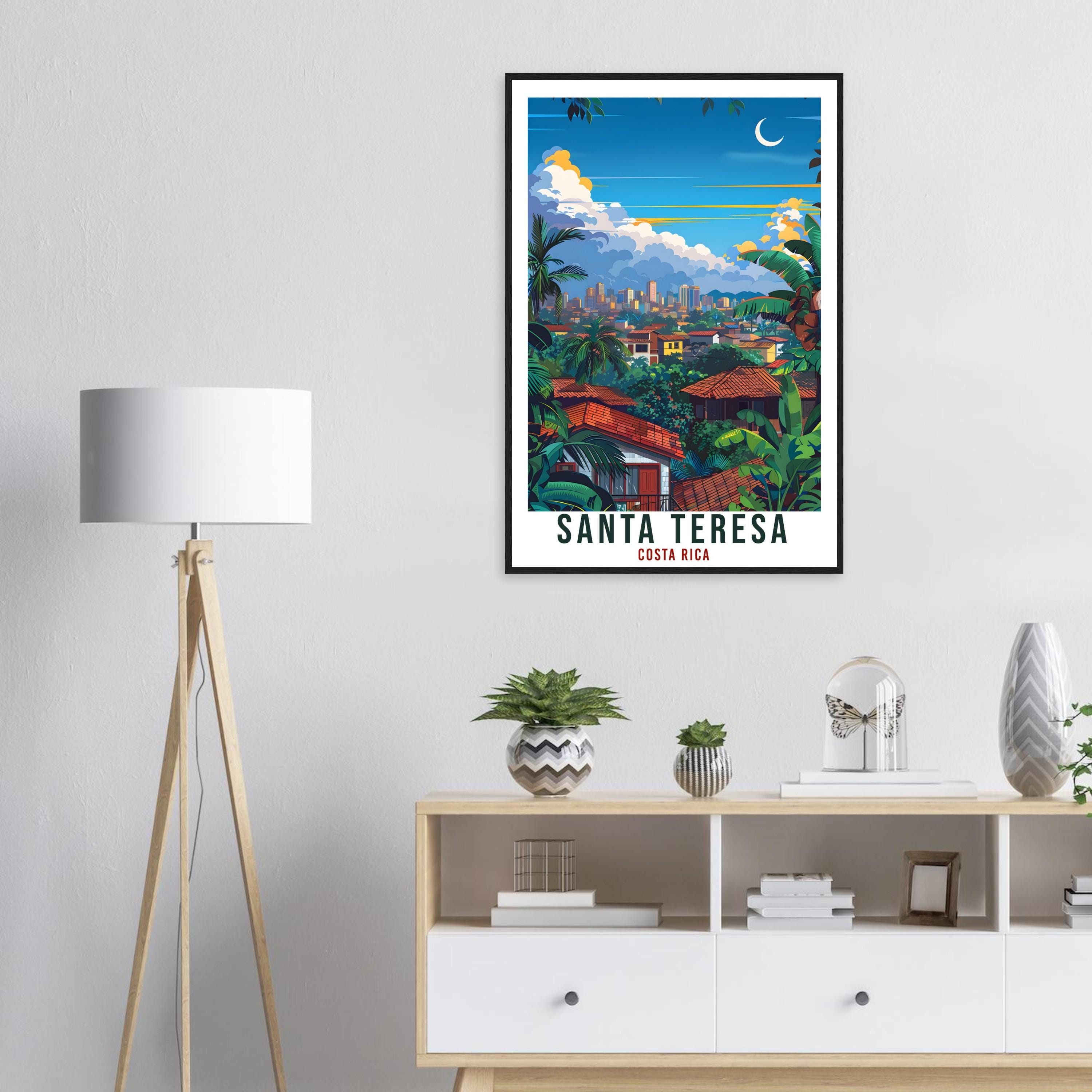 Santa Teresa Costa Rica Travel Print Wall Art Wall Hanging Home Décor Santa Teresa Gift Artwork Travel Art Costa Rica City Travel Poster