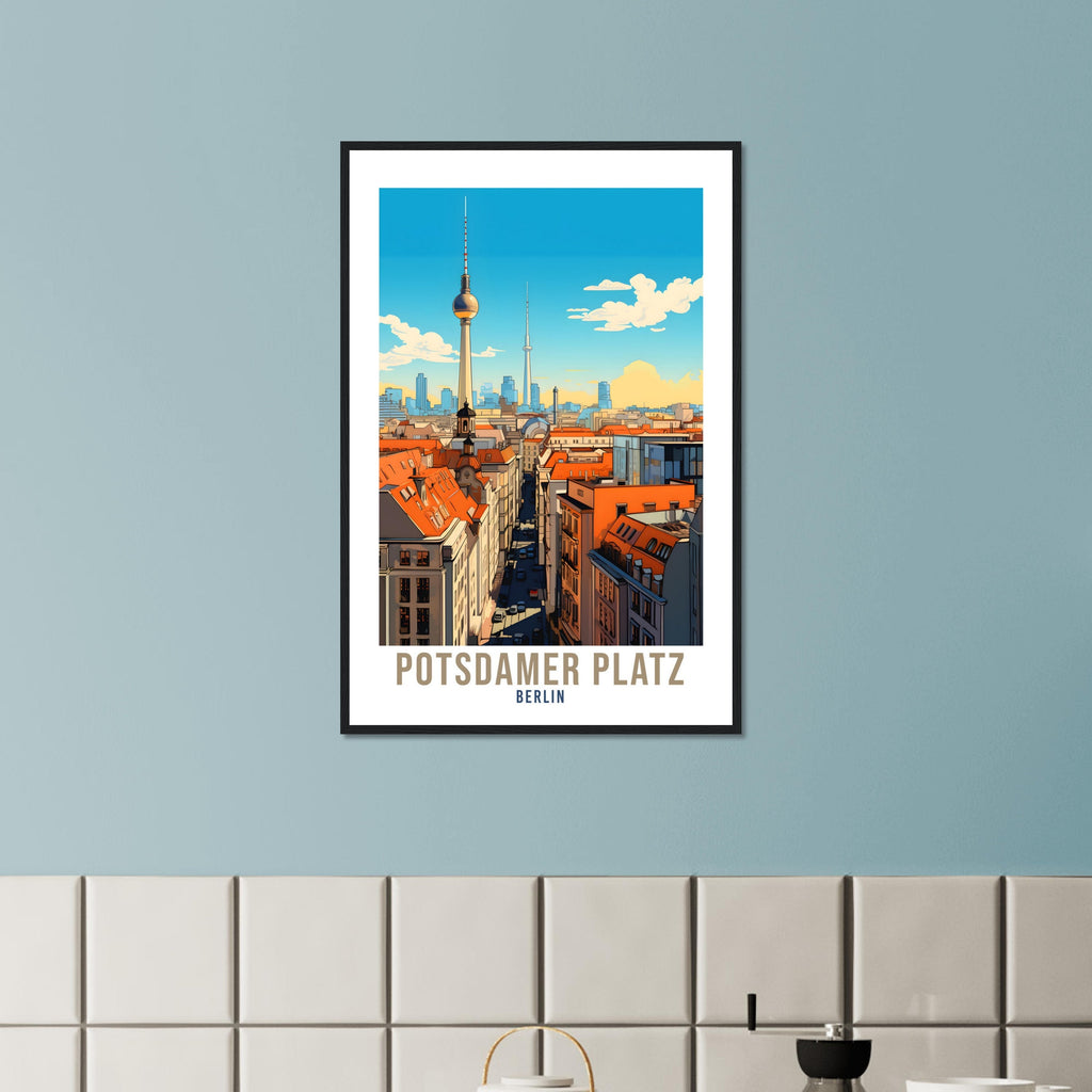 Berlin Travel Print Germany Postdamer Platz Travel Poster Berlin Home Decor Berlin Cityscape Art Gift Postdamer Platz Berlin Wall Art Gift