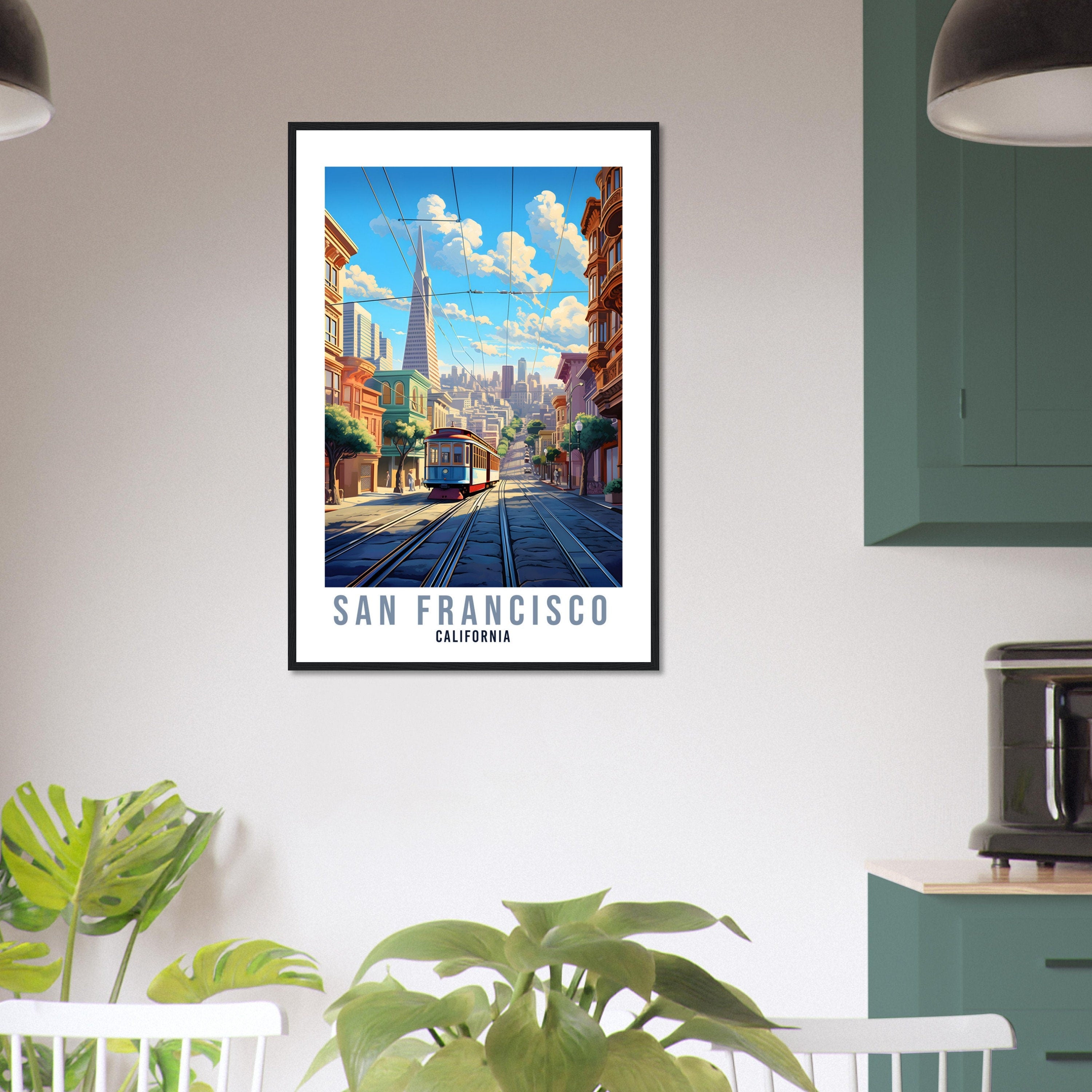 San Francisco Travel Print Wall Art San Francisco Street Wall Hanging Travel Poster San Fran USA Home Decor United States Gift Travel Art