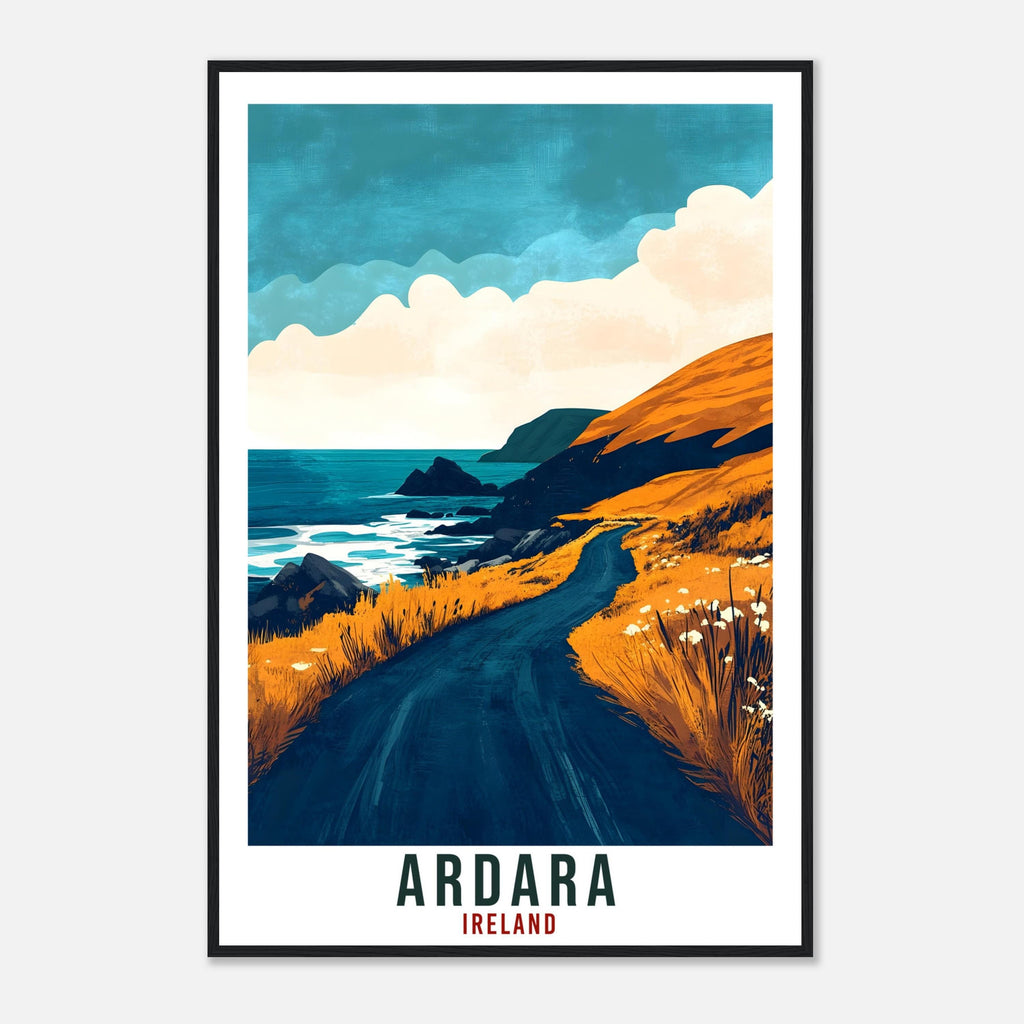 Ardara Travel Print Ireland Home Decor Co Donegal Wall Art Gift Wall Hanging Art Lover Ardara Irish Artwork Travel Poster Ireland Travel Art