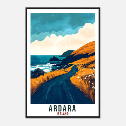 Ardara Travel Print Ireland Home Decor Co Donegal Wall Art Gift Wall Hanging Art Lover Ardara Irish Artwork Travel Poster Ireland Travel Art