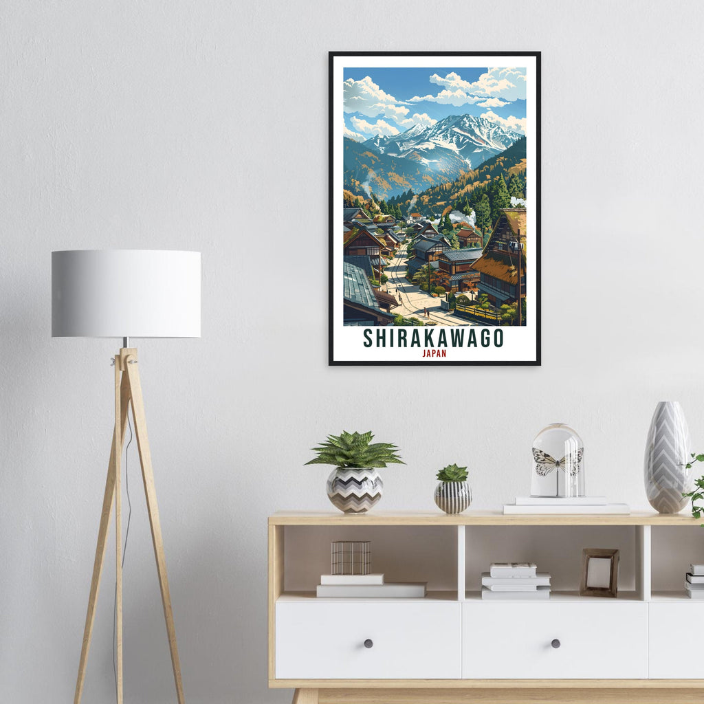 Shirakawago Travel Print Japan Home Decoration Wall Art Gift Wall Hanging Art Lover Japanese Artwork Japan Shirakawago Travel Poster Print