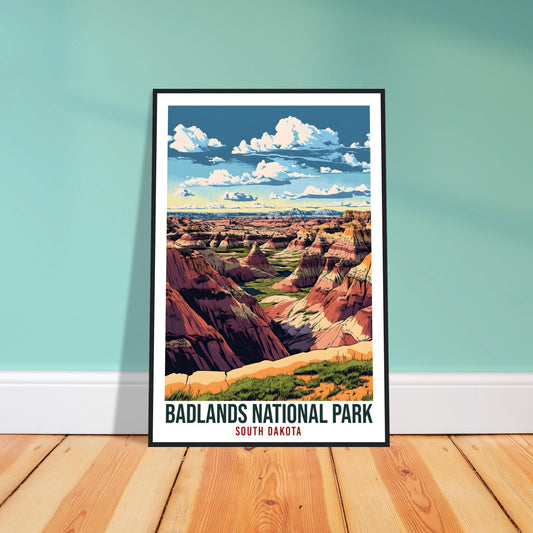 Badlands National Park South Dakota USA Travel Print Wall Art Wall Hanging Home Décor Badlands Gift Travel Art USA  Artwork Travel Poster