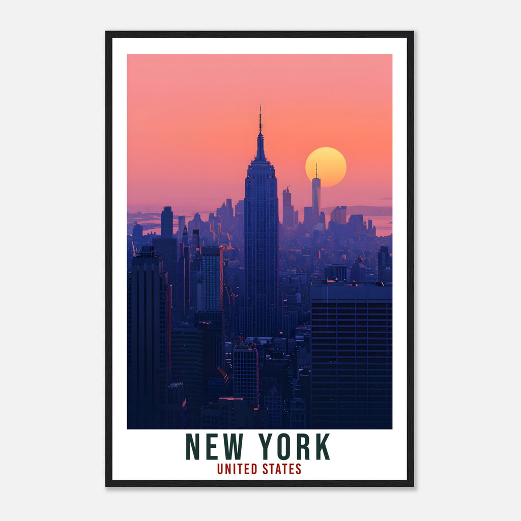 New York City Travel Print United States Home Decoration USA City Wall Art Gift Wall Hanging Art Lover NYC Artwork New York Travel Poster