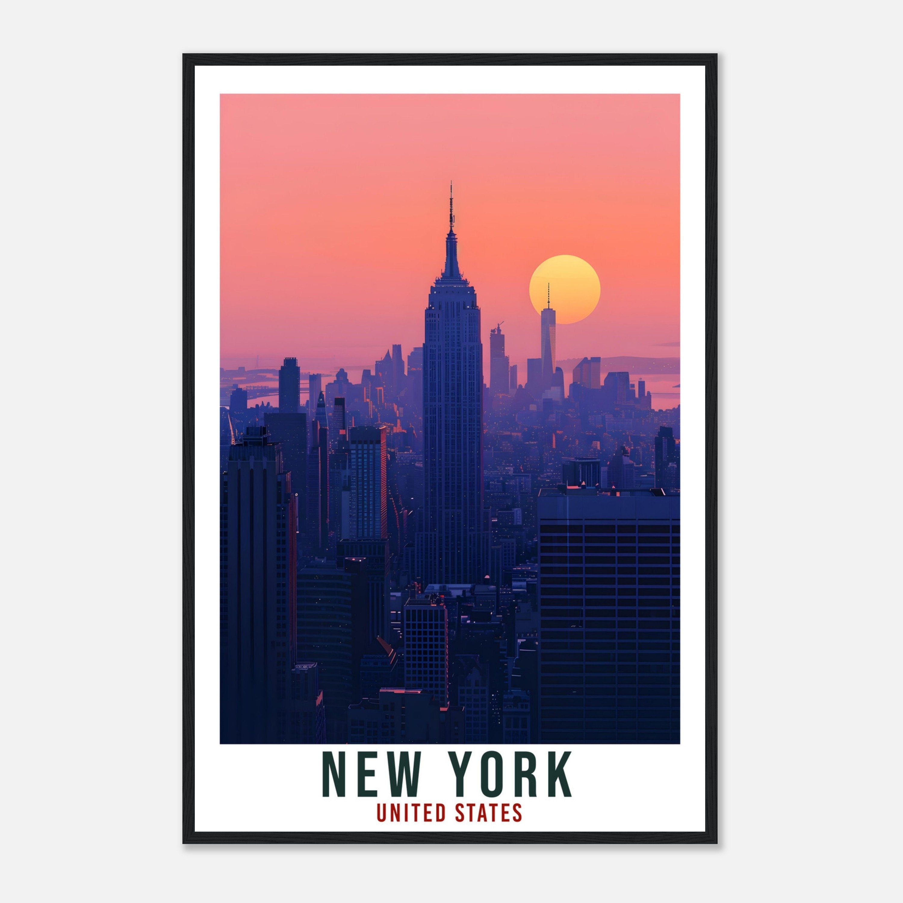 New York City Travel Print United States Home Decoration USA City Wall Art Gift Wall Hanging Art Lover NYC Artwork New York Travel Poster