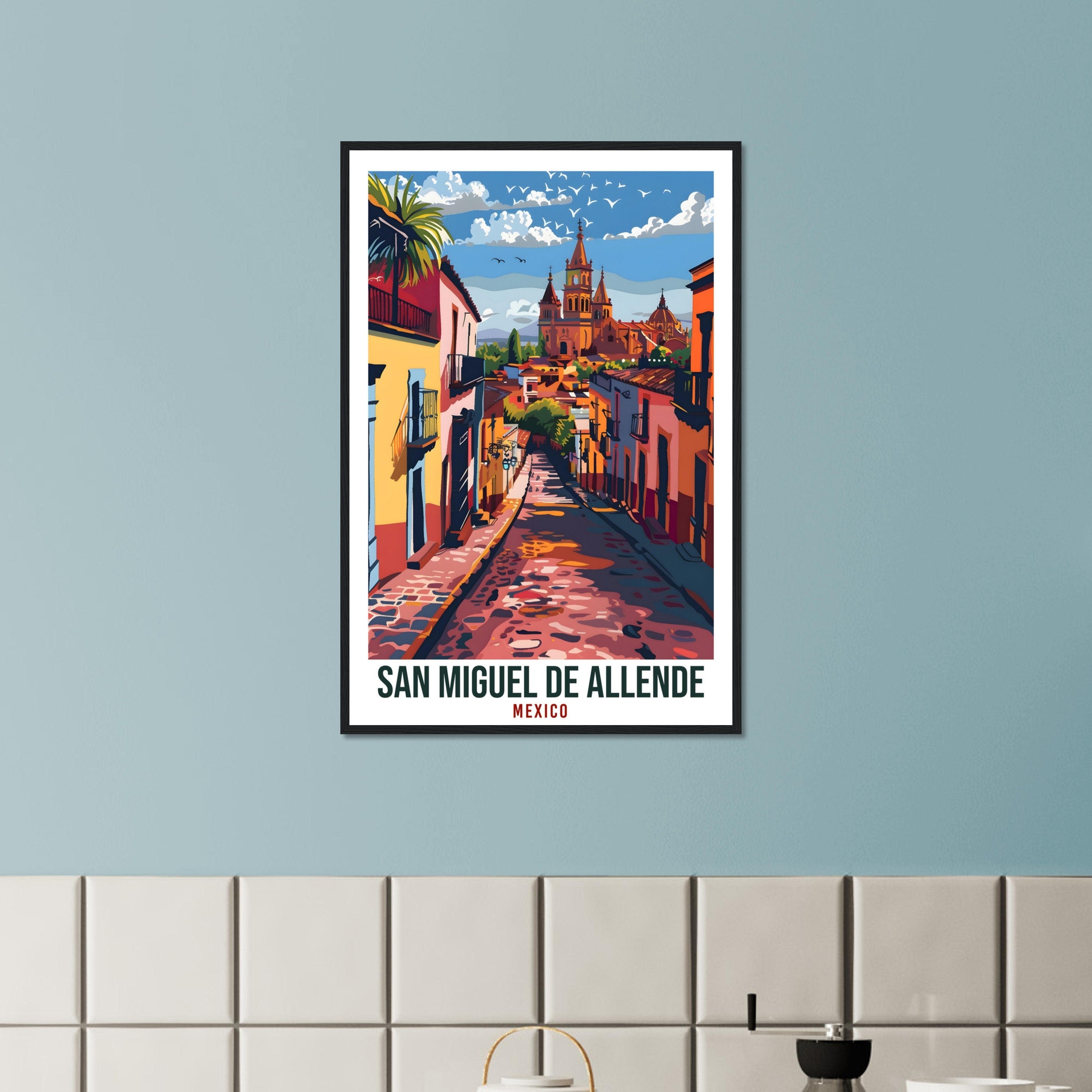 San Miguel De Allende Mexico Travel Print Mexico Wall Art Wall Hanging Home Décor Gift Mexico Landmark Artwork Travel Mexican Travel Poster