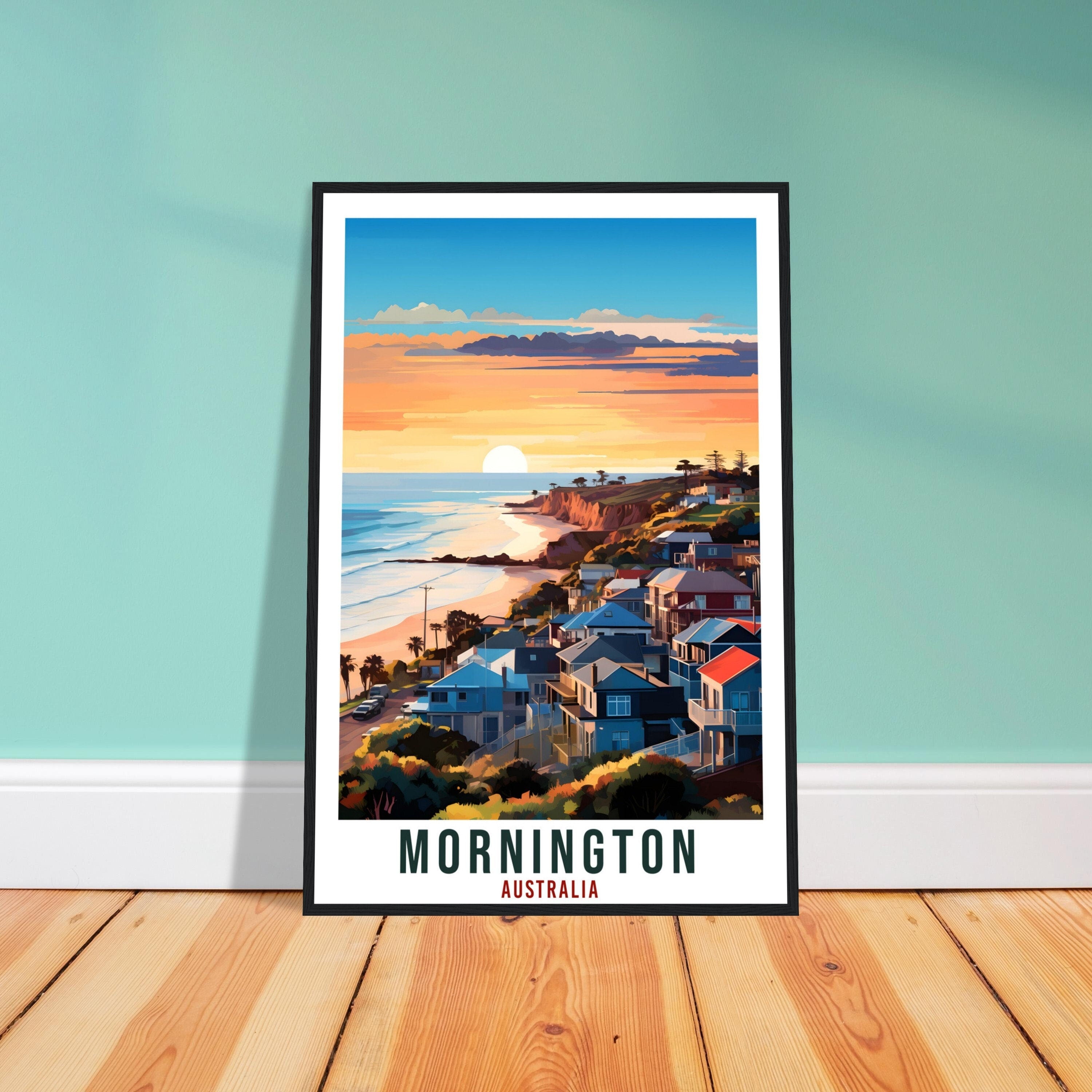 Mornington Travel Poster Wall Art Mornington Australia Decor Artwork Mornington Art Gifts Mornington Travel Print Australian Art Lover Gift