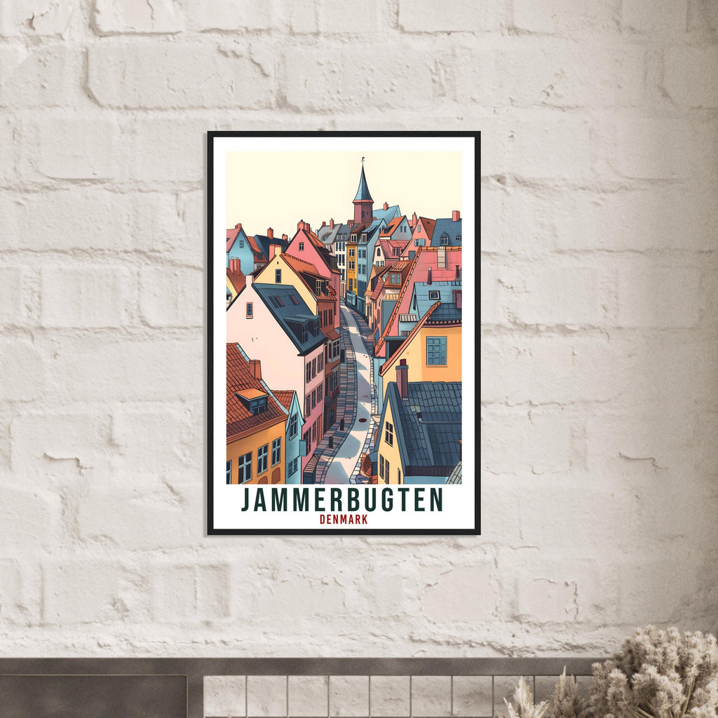 Jammerbugten Travel Print Denmark Wall Art Wall Hanging Jammerbugten Verona Gift Art Lovers Gift Denmark Artwork Gift Danish Travel Poster
