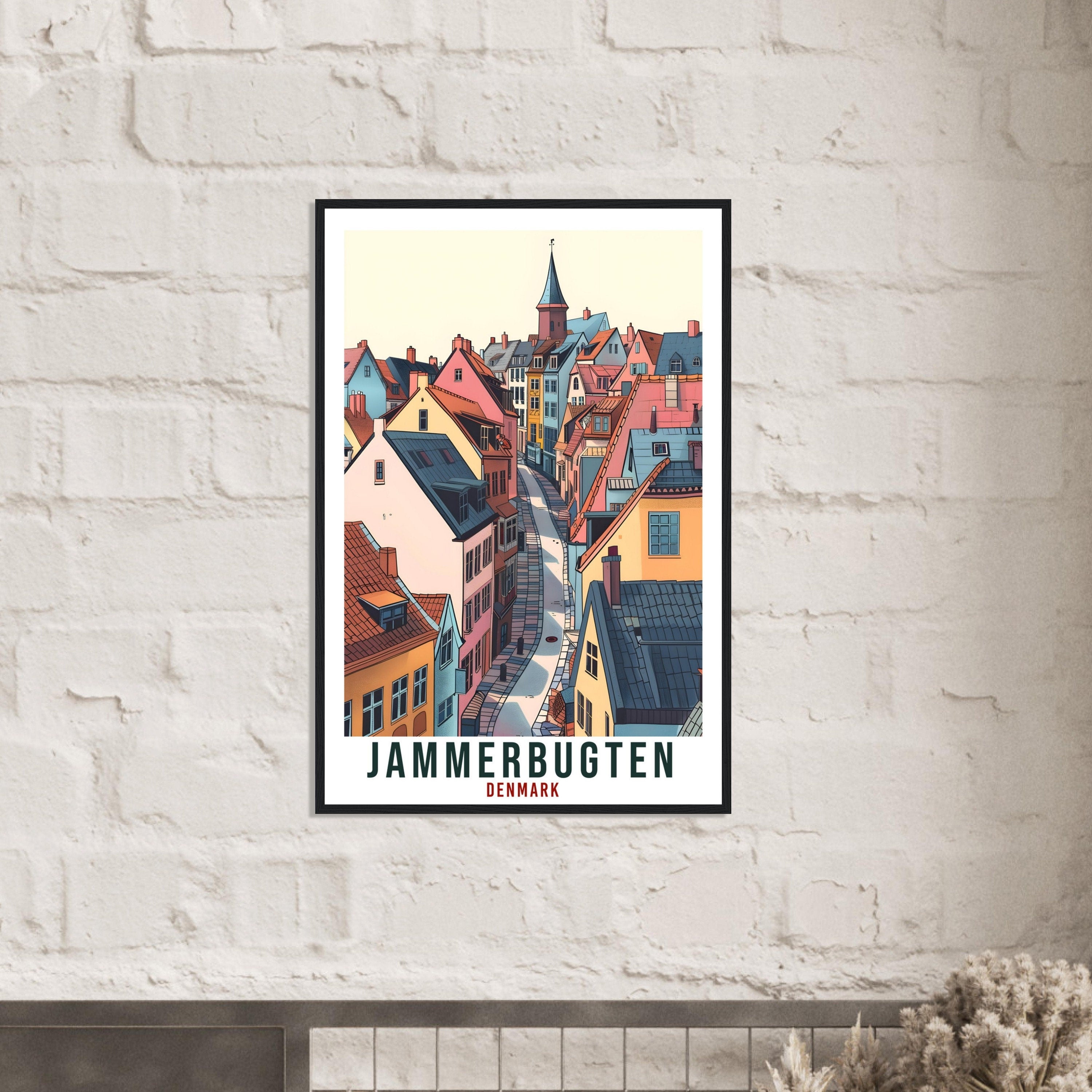 Jammerbugten Travel Print Denmark Wall Art Wall Hanging Jammerbugten Verona Gift Art Lovers Gift Denmark Artwork Gift Danish Travel Poster
