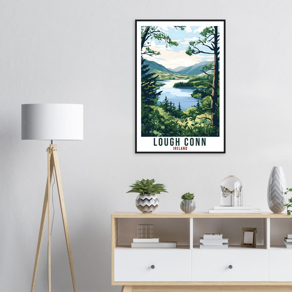 Lough Conn Travel Print Ireland Home Decor Lough Conn Wall Art Wall Hanging Art Lover Irish Artwork Travel Poster Mayo Ireland Travel Art