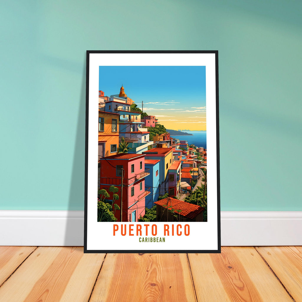 Puerto Rico Travel Print Wall Art Caribbean Sunset Wall Hanging Home Décor Puerto Rico Gift Art Lovers San Juan Travel Poster Puerto Rican