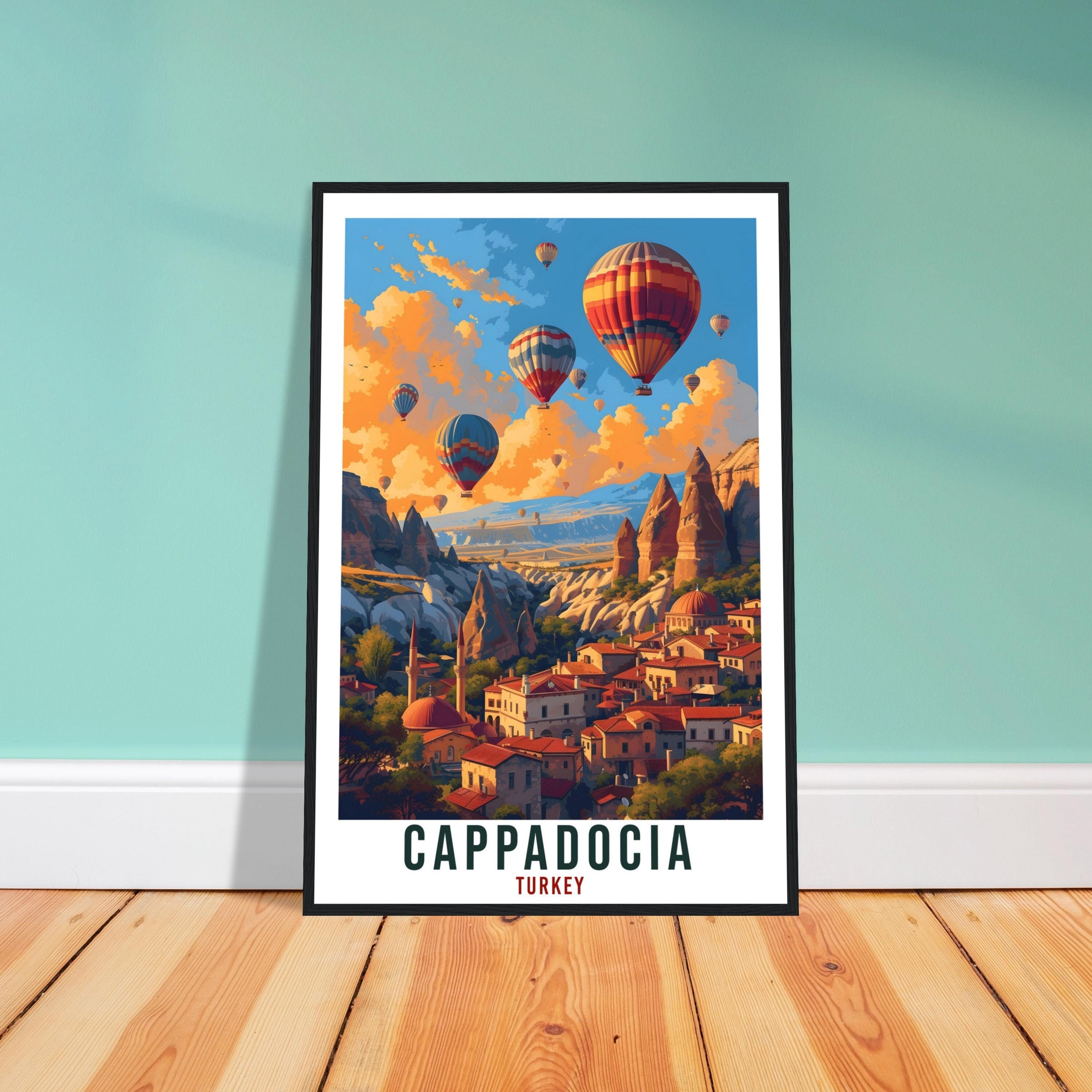 Cappadocia Travel Print Turkey Home Decor Cappadocia Turkish Wall Art Gift Wall Hanging Art Lover Turkey Artwork Cappadocia Travel Poster