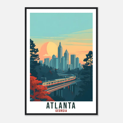 Atlanta Travel Print Georgia Home Decoration USA Cityscape Wall Art Gift Wall Hanging Art Lover Georgia Artwork Atlanta Travel Poster