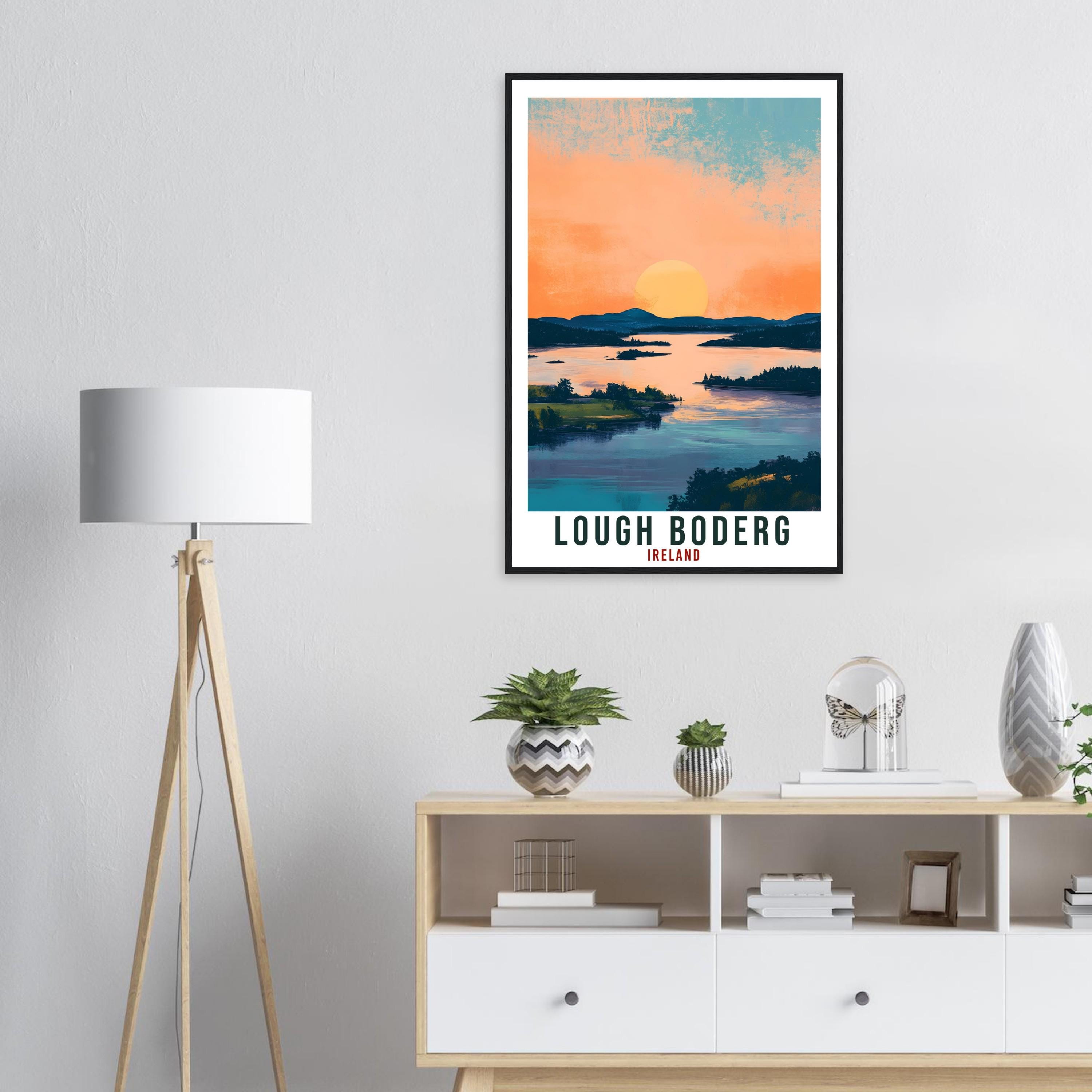 Lough Boderg Travel Print Ireland Home Decor Leitrim Wall Art Wall Hanging Art Lover Irish Artwork Travel Poster Lough Boderg Ireland Travel