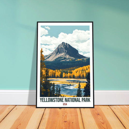 Yellowstone National Park USA Travel Print Wall Art Wall Hanging Décor Yellowstone National Park Gift Travel Art USA Artwork Travel Poster