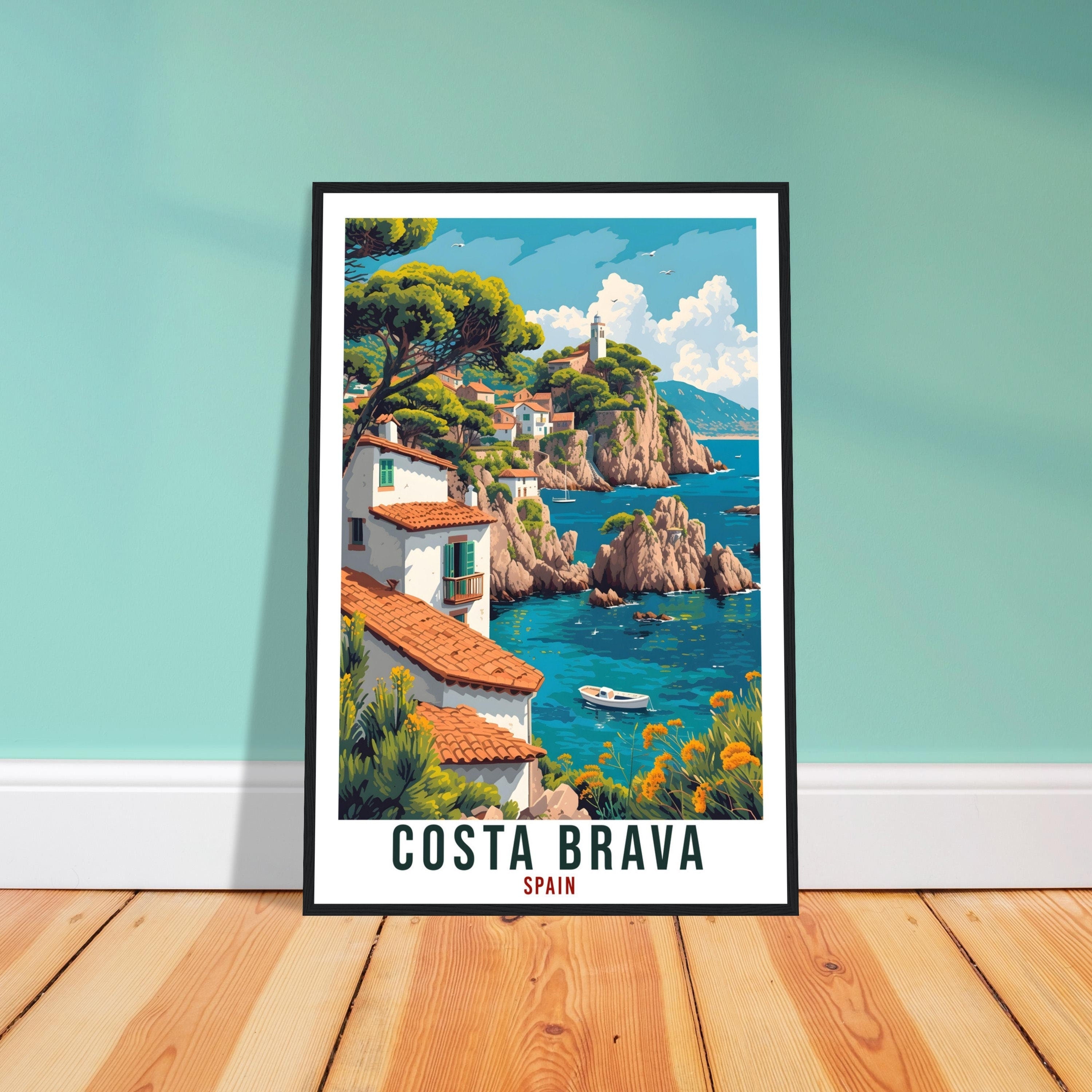 Costa Brava Travel Print Spain Home Decoration Spanish Wall Art Gift Wall Hanging Art Lover Spain Artwork Costa Brava Travel Poster